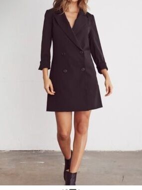 VETTA The Blazer Dress Convertible Zip Off Sleeves Vest Black Size L 3-in-1
